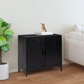 Sideboard in Schwarz mit Holzoptik