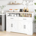 Sideboard mit 2 Schubladen, verstellbaren Ablagen und offenen Ablagen