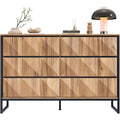 Ein Metallgestell und 6 Schubladen an dem Sideboard