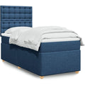 Boxspringbett mit den Massen 90 x 190 cm in Blau