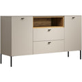 Sideboard mit sanft schliessenden Fronten und Metallgriffen