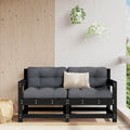 Sofa in Schwarz und Naturbraun