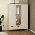 2 Tueren und einen Spiegel an dem Kleiderschrank