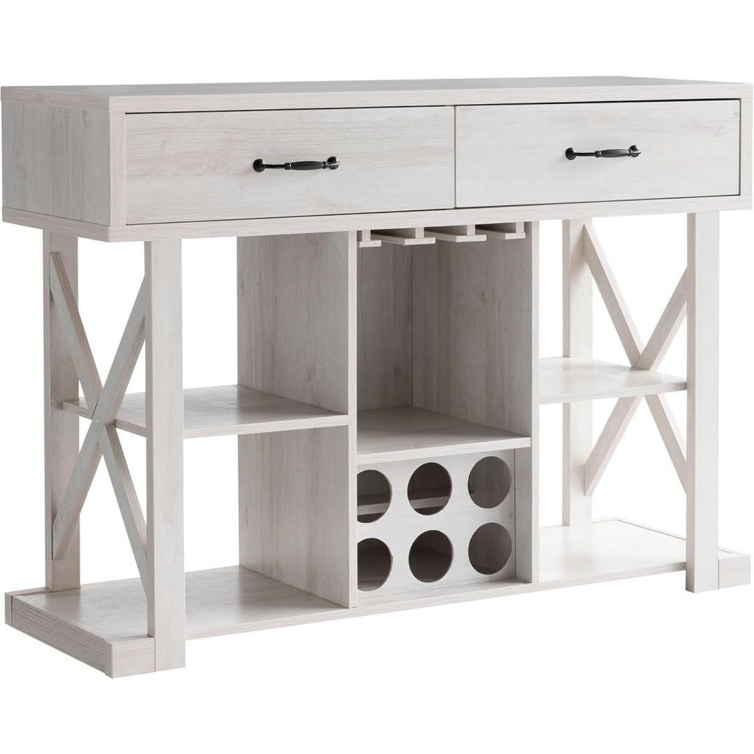 Sideboard aus Holzwerkstoff zeigt 2 Schubladen