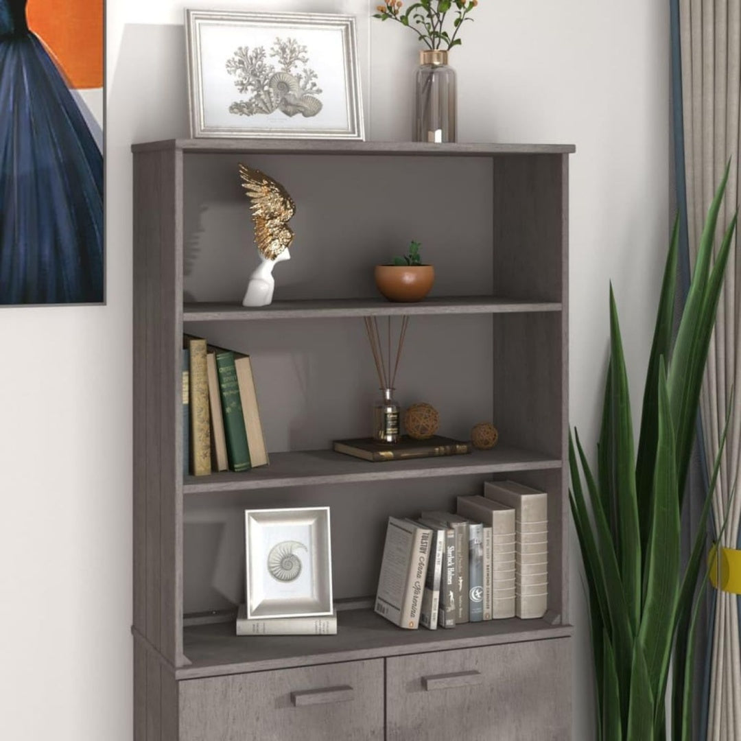 Vitrine aus Holzwerkstoff und Kiefernholz