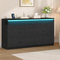 7 Schubladen und LED Beleuchtung an dem Sideboard
